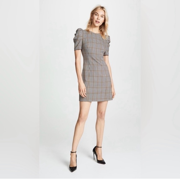 Amanda Uprichard “Westwick” Puff sleeve Plaid mini dress - Picture 3 of 10